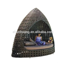 new arrival PE rattan outdoor daybed garden wicker lounge chaise